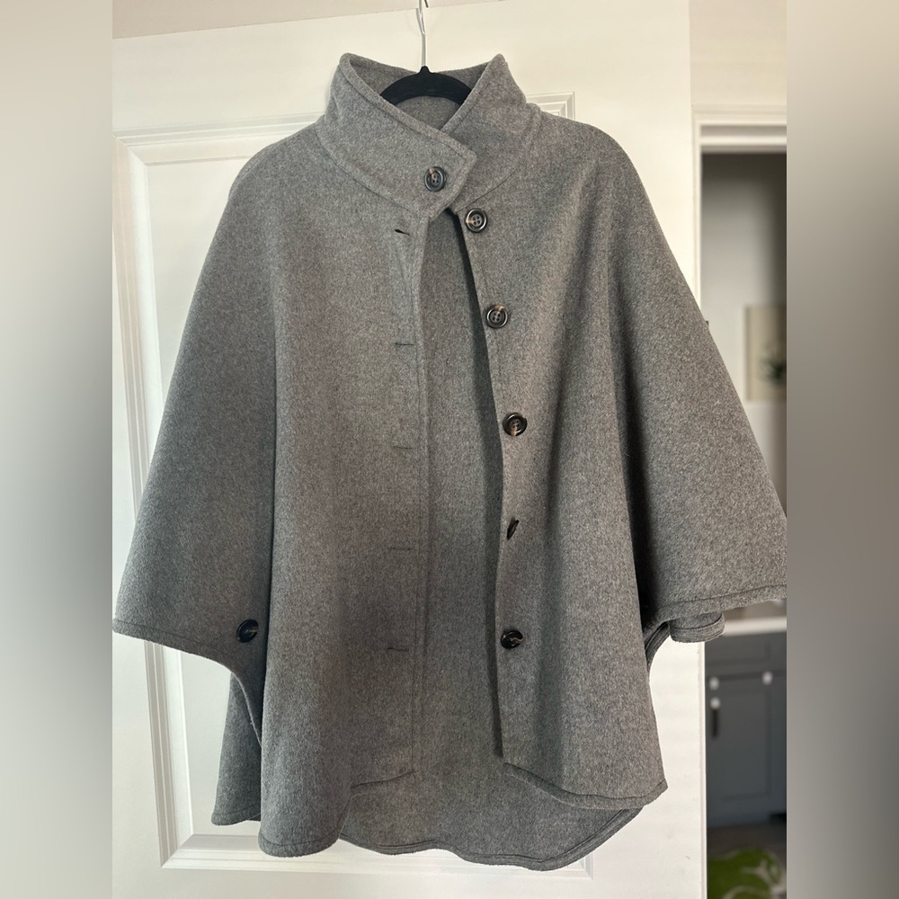Ann Taylor grey winter poncho